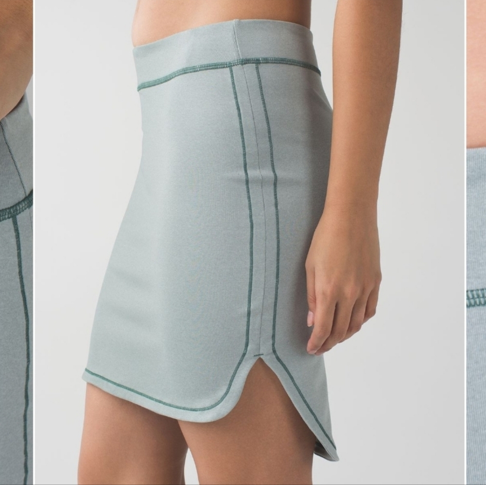 Lululemon - Heathered Green City Skirt - Size 8